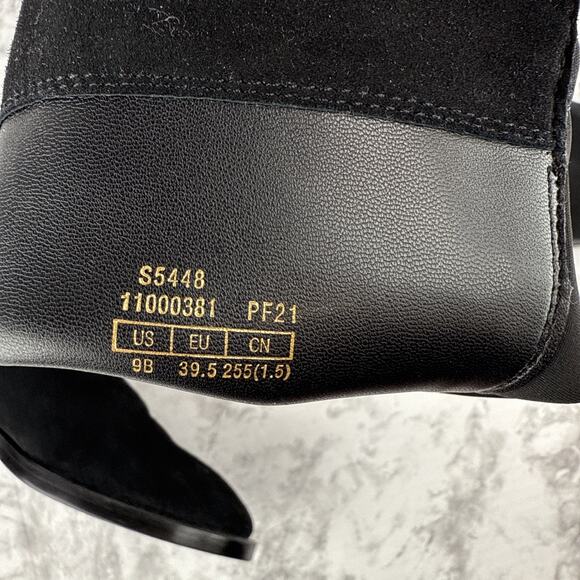 Stuart Weitzman Womens Keelan City Over the Knee Boot Size 9 Black Nappa Leather - Picture 6 of 8